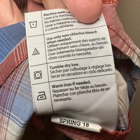 Carhartt Men's Red & Blue Plaid Pearl Snap Western Short Sleeve Shirt Large - Picture 5 of 6